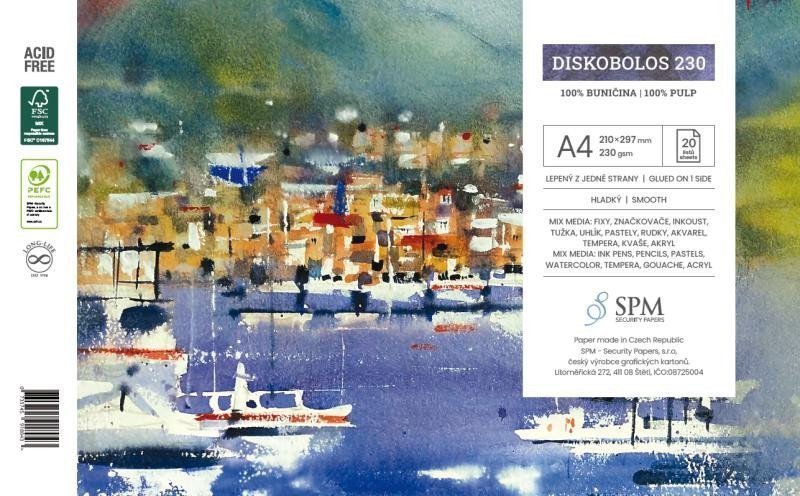 Grafický blok Discobolos 230 gm2 A4