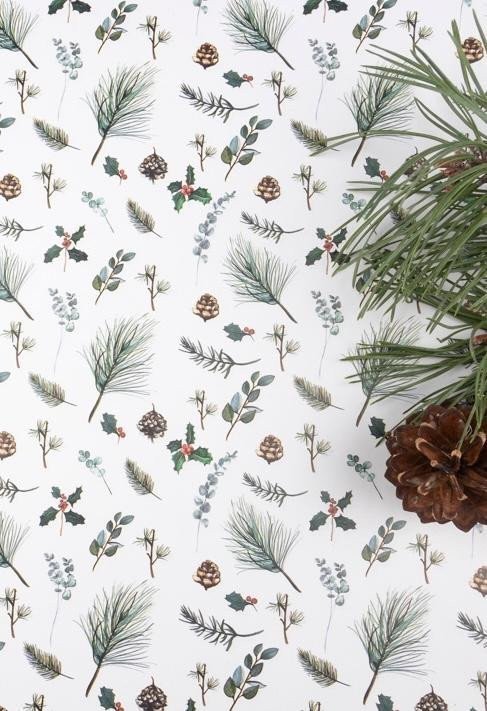 Be Nice EKO Balicí papír vánoční - V jehličí světlý 3 ks velký