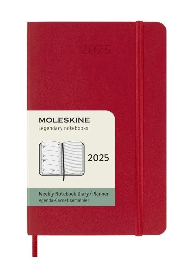 Moleskine Plánovací zápisník 2025 červený S měkký