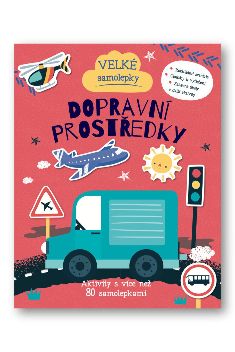 Velké samolepky Dopravní prostředky - Aktivity s více než 80 samolepkami