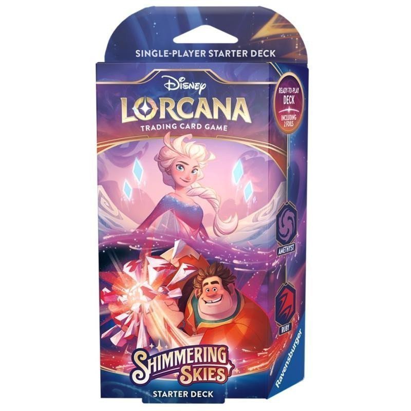 Disney Lorcana Shimmering Skies - Amethyst  Ruby Starter Deck
