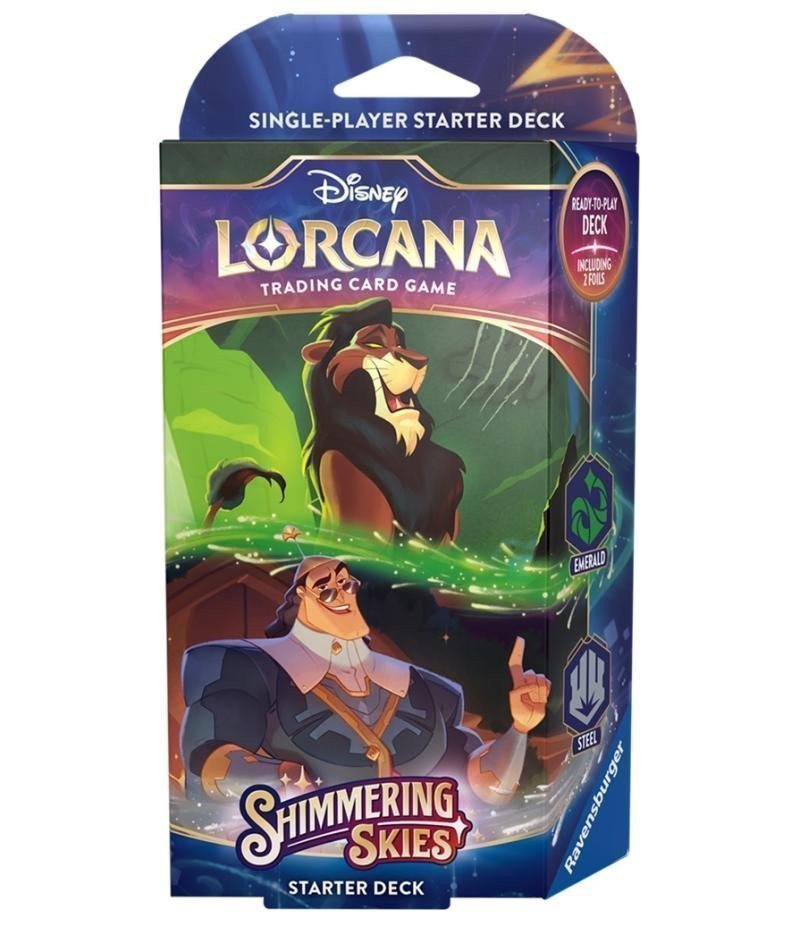 Disney Lorcana Shimmering Skies - Emerald  Steel Starter Deck