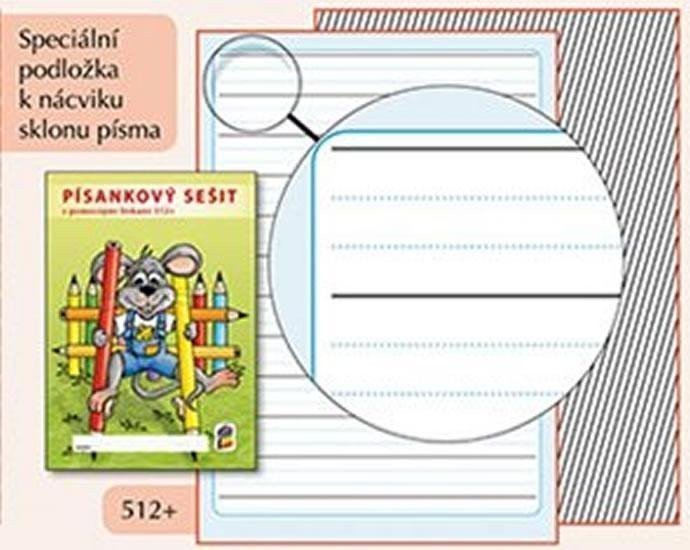 Písankový sešit s pomocnými linkami 512