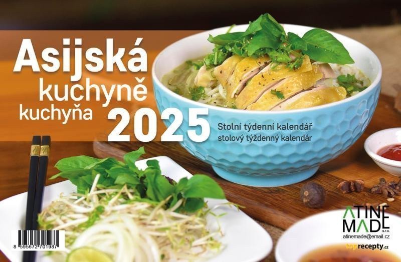 Kalendář 2025 Asijská kuchyně stolní týdenní 225 x 150 mm