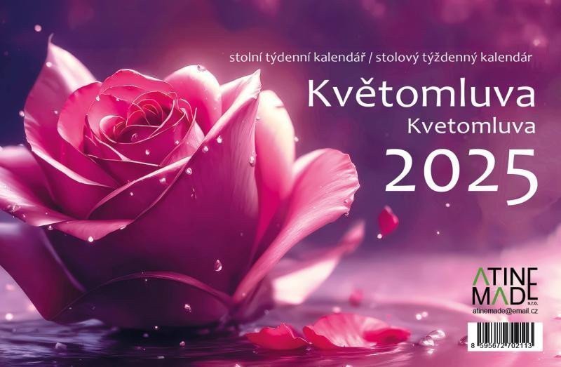 Kalendář 2025 Květomluva stolní týdenní 225 x 150 mm