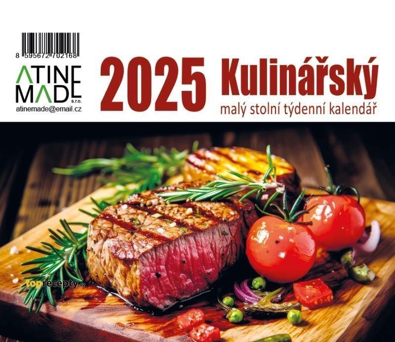 Kalendář 2025 Kulinářský stolní týdenní 150 x 130 mm