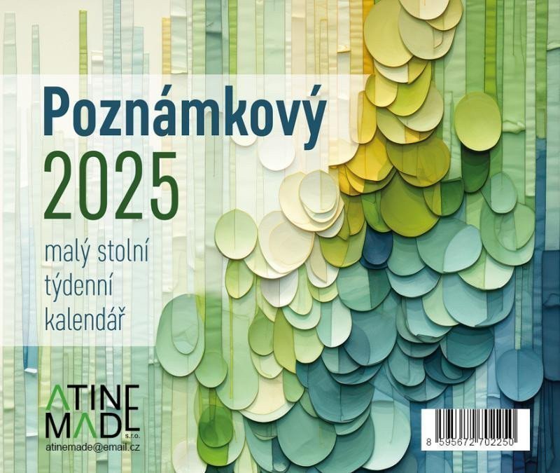 Kalendář 2025 Poznámkový stolní týdenní 150 x 130 mm