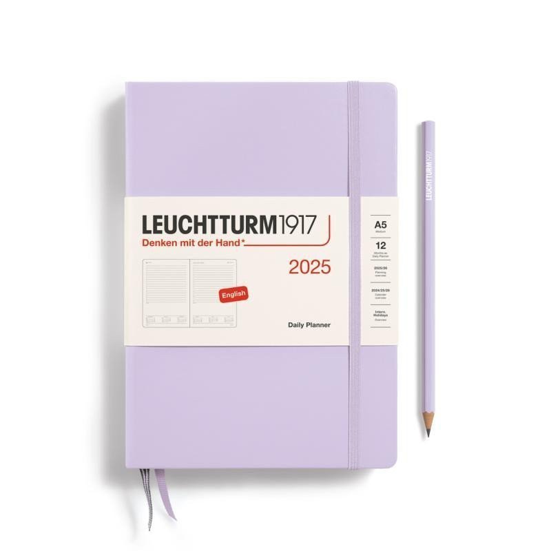 Leuchtturm1917 Daily Planner Medium A5 2025 Lilac