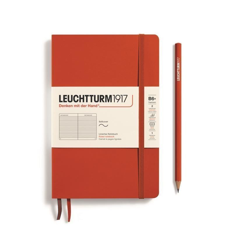 Leuchtturm1917 Zápisník Fox Red Softcover B6 linkovaný