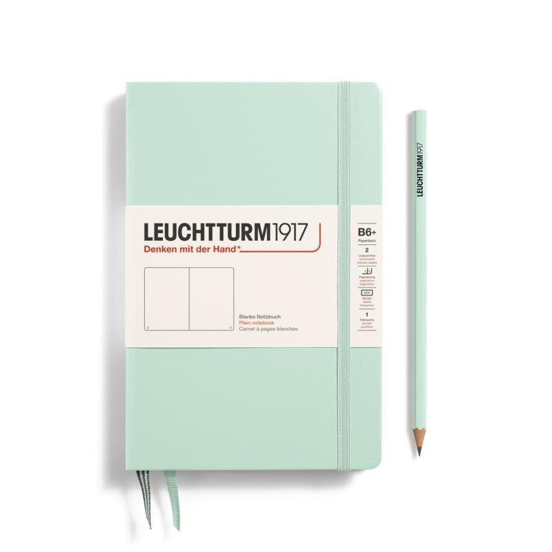 Leuchtturm1917 Zápisník Mint Green Paperback B6 čistý