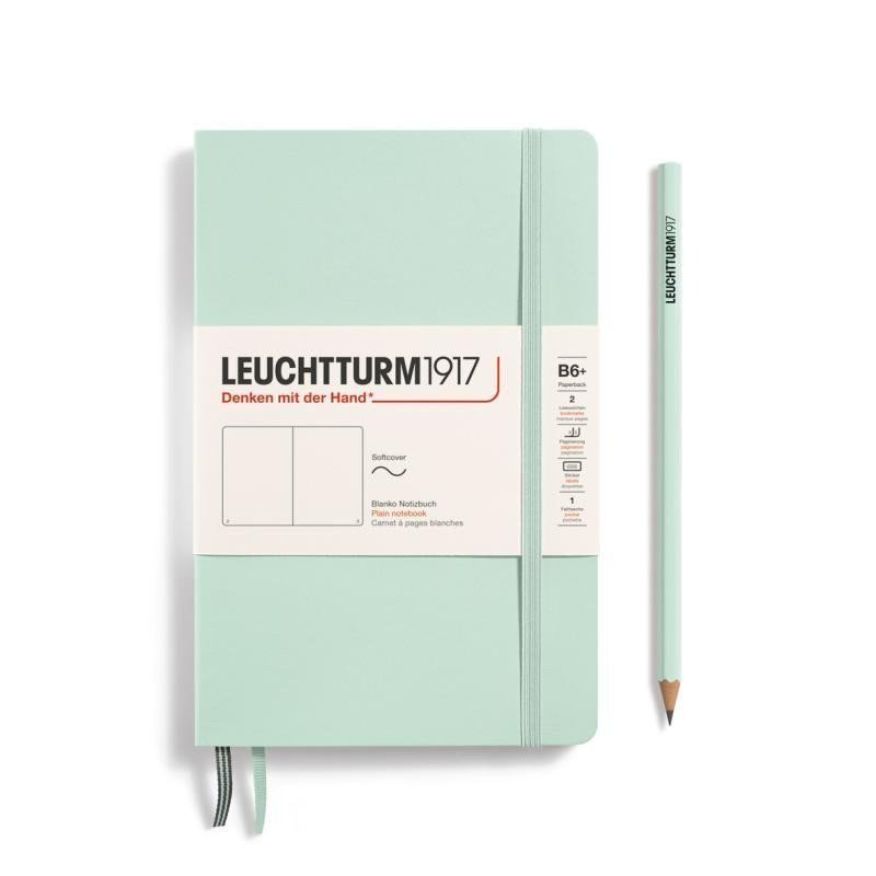 Leuchtturm1917 Zápisník Mint Green Softcover B6 čistý