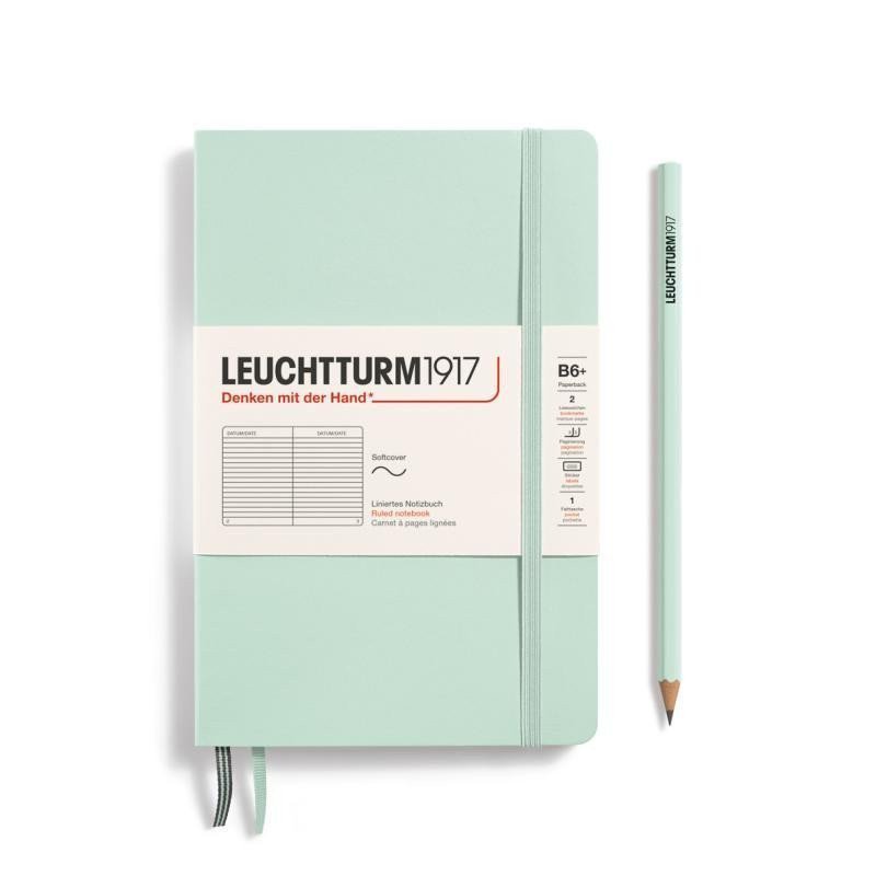Leuchtturm1917 Zápisník Mint Green Softcover B6 linkovaný
