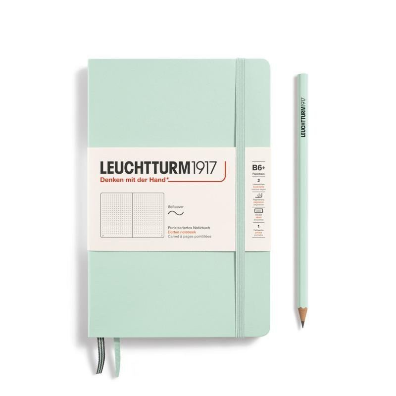 Leuchtturm1917 Zápisník Mint Green Softcover B6 tečkovaný