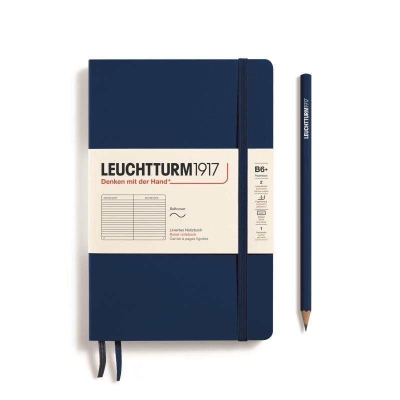 Leuchtturm1917 Zápisník Navy Softcover B6 linkovaný