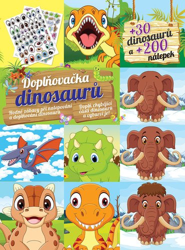 Doplňovačka s dinosaurů 30 dinosaurů a  200 nálepek