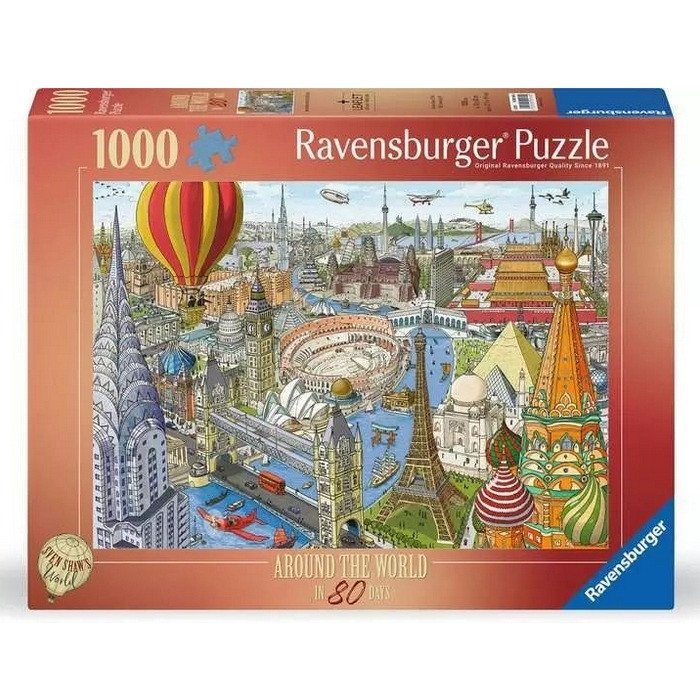 Puzzle Cesta kolem světa za 80 dní 1000 dílků