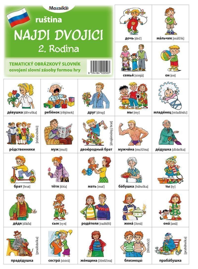 Najdi dvojici - Ruština - 2 Rodina