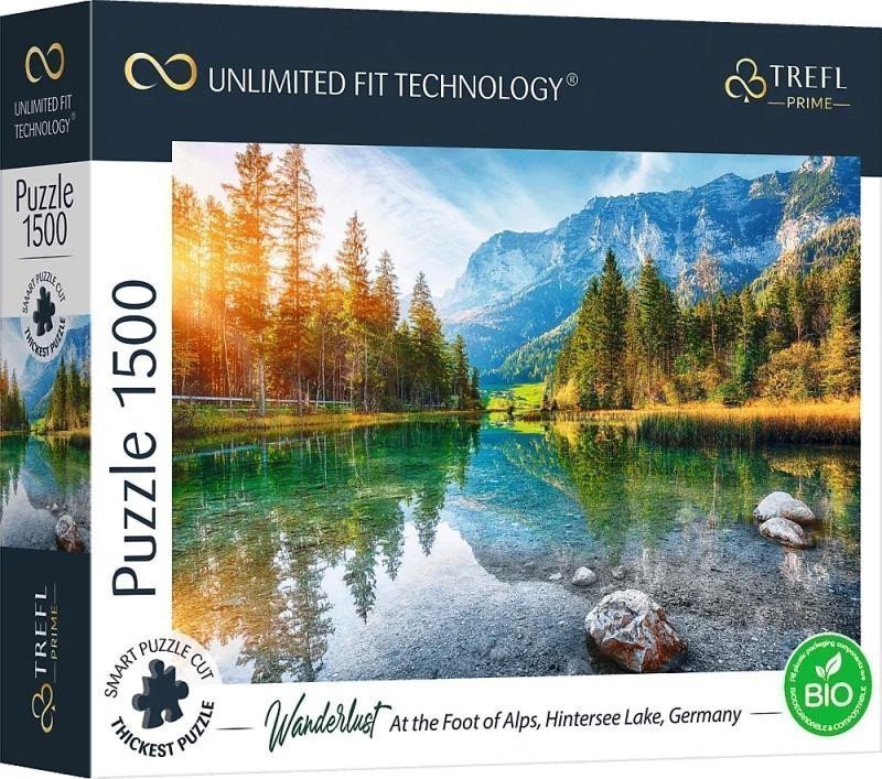 Puzzle Wanderlust Na úpatí Alp Jezero Hintersee Německo 1500 dílků