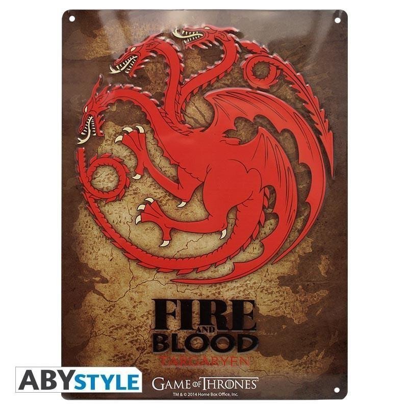 Game of Thrones Plechová cedule Targaryen 38 x 28 cm