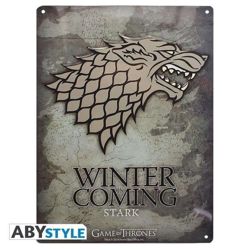 Game of Thrones Plechová cedule Stark 38 x 28 cm
