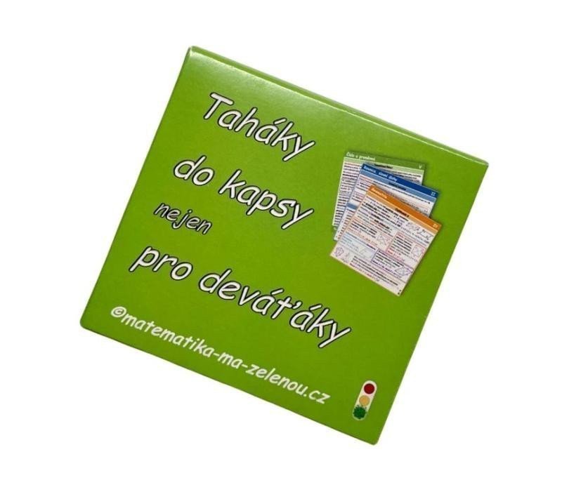 Taháky do kapsy nejen pro deváťáky - Matematika kartičky v krabičce – Zelená Zuzana