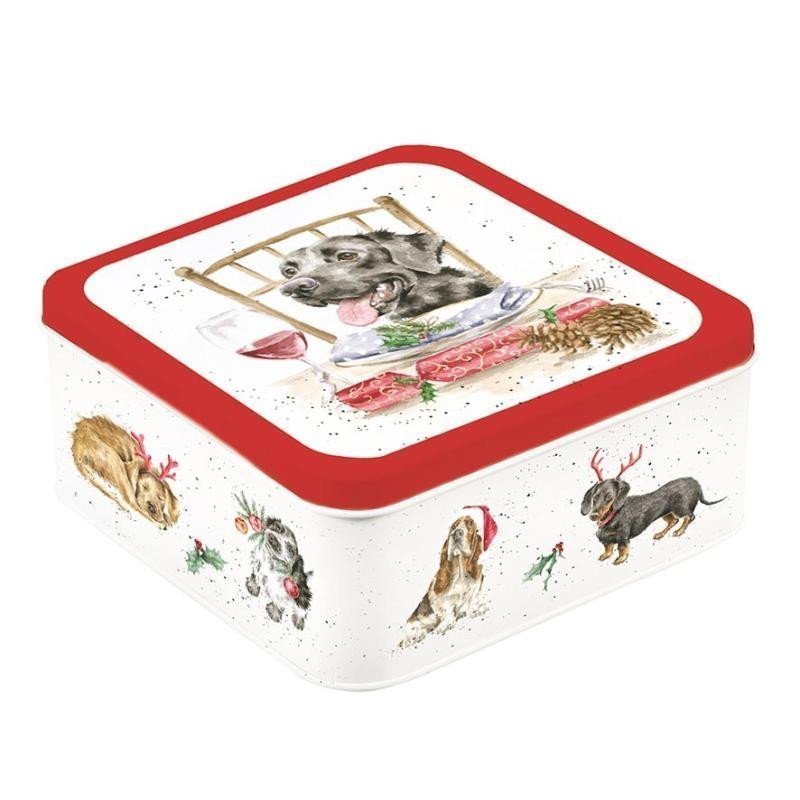 Plechová dóza vánoční Wrendale Designs Santas Little Helpers - Pejsci