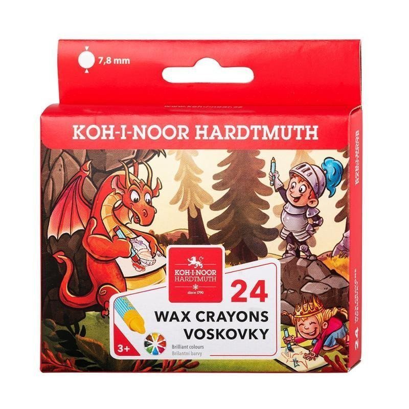 Koh-i-noor voskovky kulaté 78 mm - 24 ks