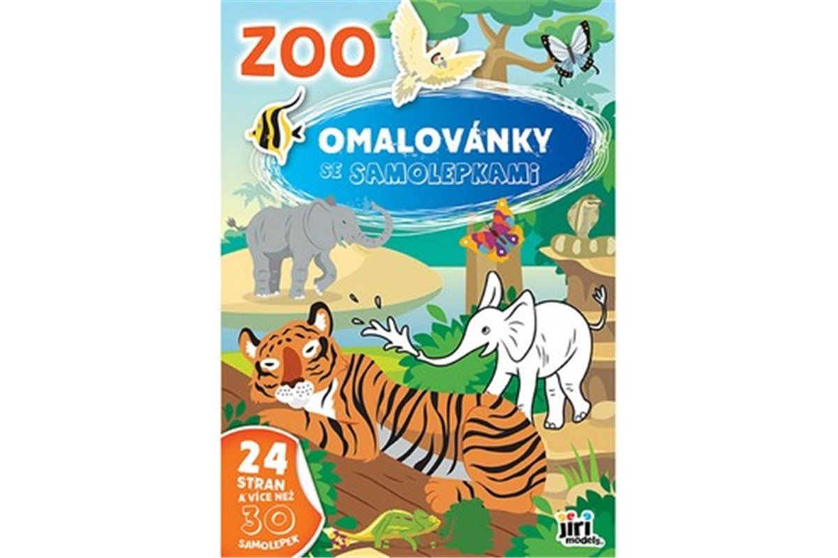 ZOO - Omalovánky A4 se samolepkami