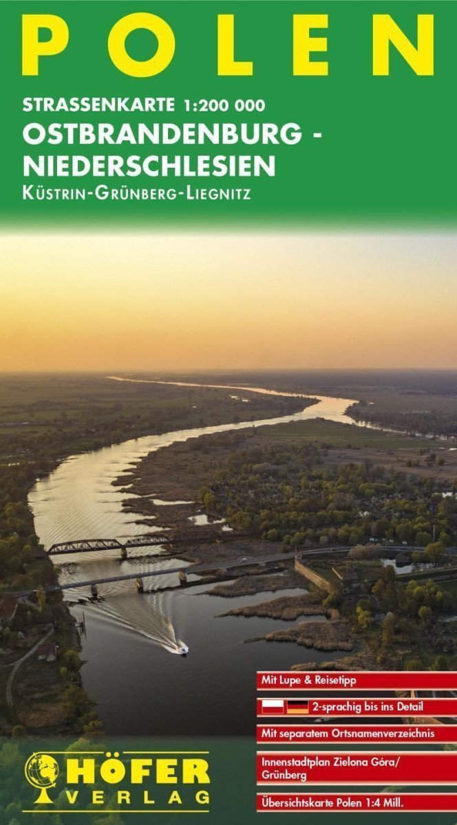 Polsko Východní Braniborsko - Dolní Slezsko - Küstrin  Grünberg  Liegnitz 1200 000 automapa