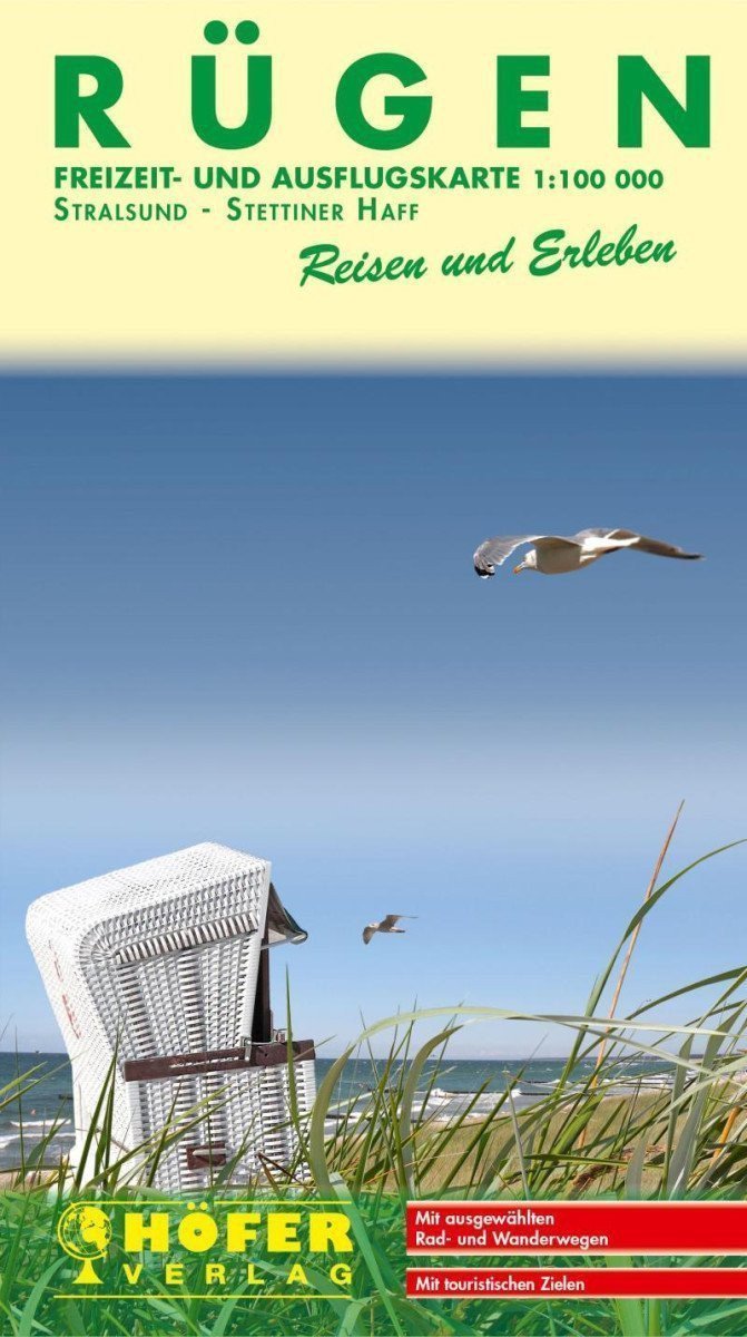 Rujána Stralsund – Štětinská laguna 1100 000  mapa volného času a výletů