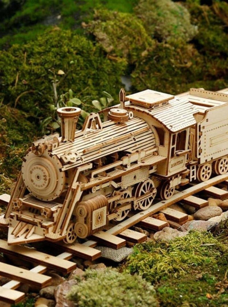 NiXiM Dřevěné 3D puzzleLokomotíva