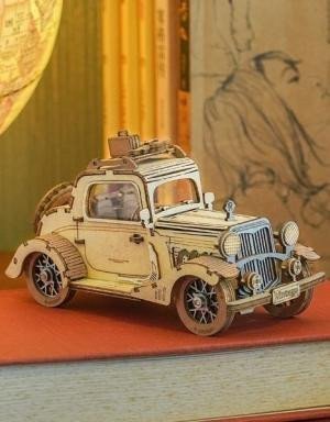 NiXiM Dřevěné 3D puzzleRetro auto
