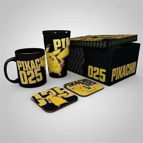 Pokémon Dárkový set Hrnek Sklenice Podtácky