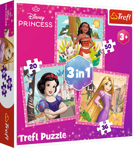 Puzzle Disney princezny Vaina Locika a Sněhurka3v1 203650 dílků
