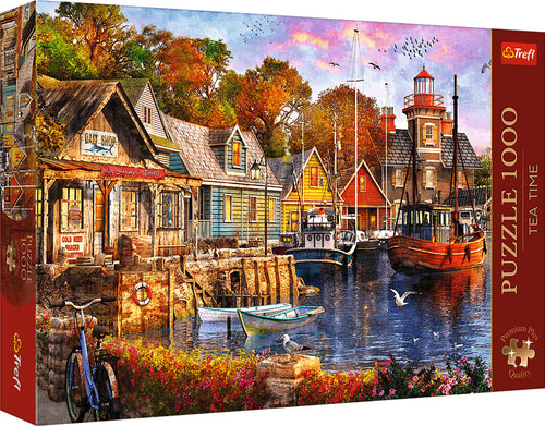 Puzzle Premium Plus Tea Time: Přístav u moře/1000 dílků