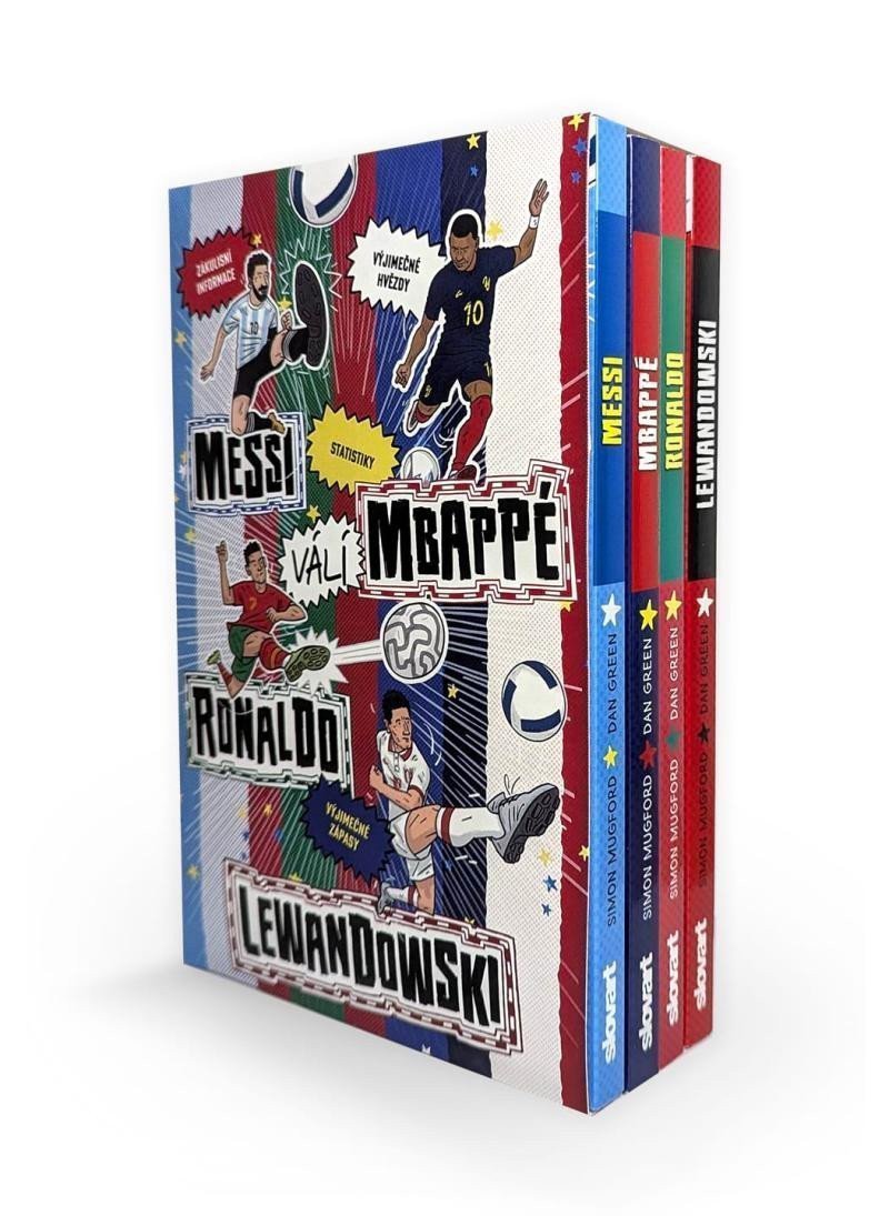 Fotbalové superhvězdy BOX 1-4 Messi Ronaldo Mbappé Lewandowski – group of authors
