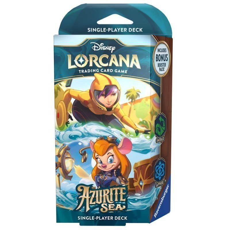 Disney Lorcana Azurite Sea - Starter Deck Emerald  Sapphire