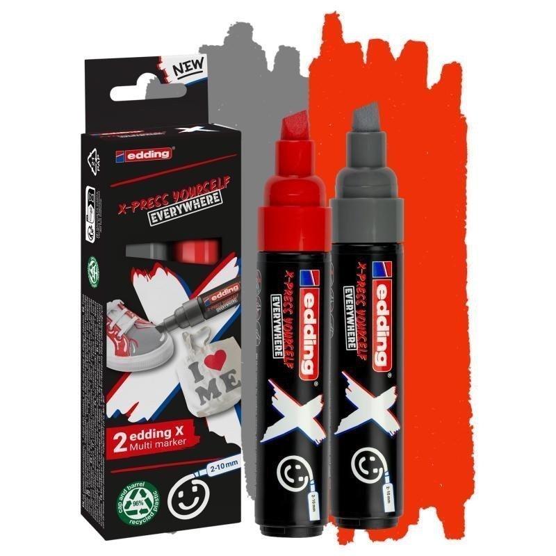 Multimarker X EDDING 69002 - šedá a červená