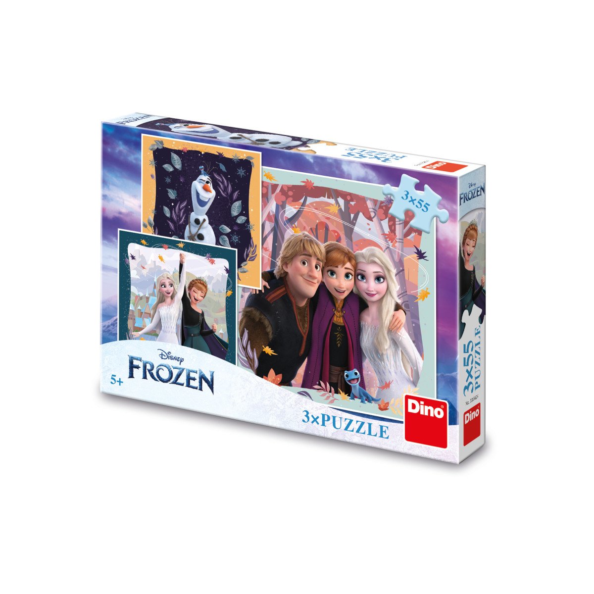 Puzzle Frozen Radostný podzim 3x55 dílků