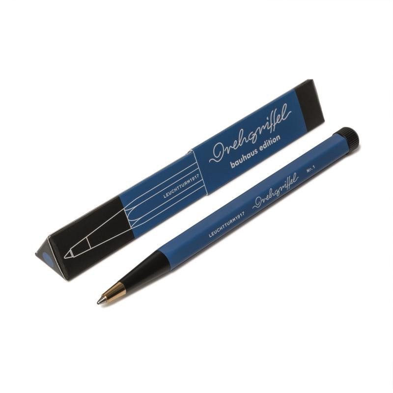 Drehgriffel Nr 1 Royal BlueBlack Bauhaus Edition Ballpoint pen Royal Blue ink