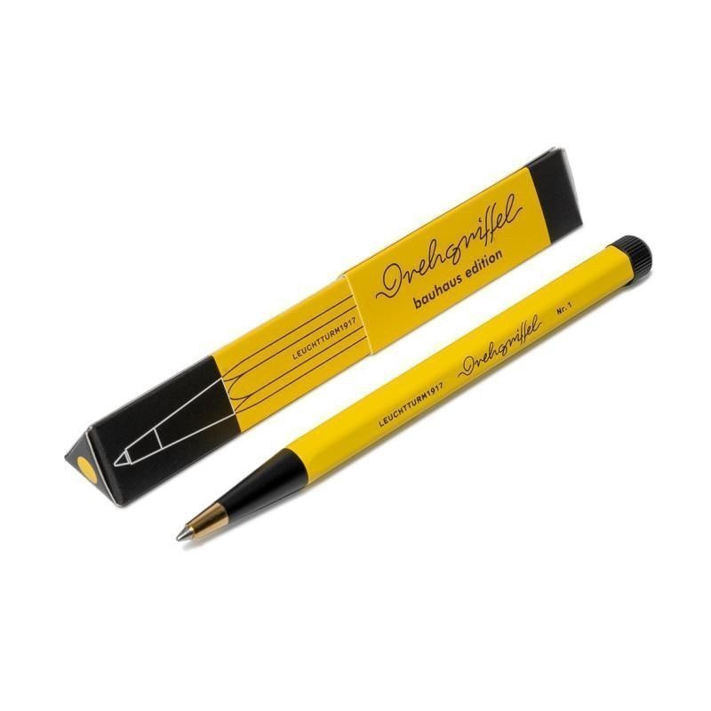 Drehgriffel Nr 1 LemonBlack Bauhaus Edition Ballpoint pen Royal Blue ink