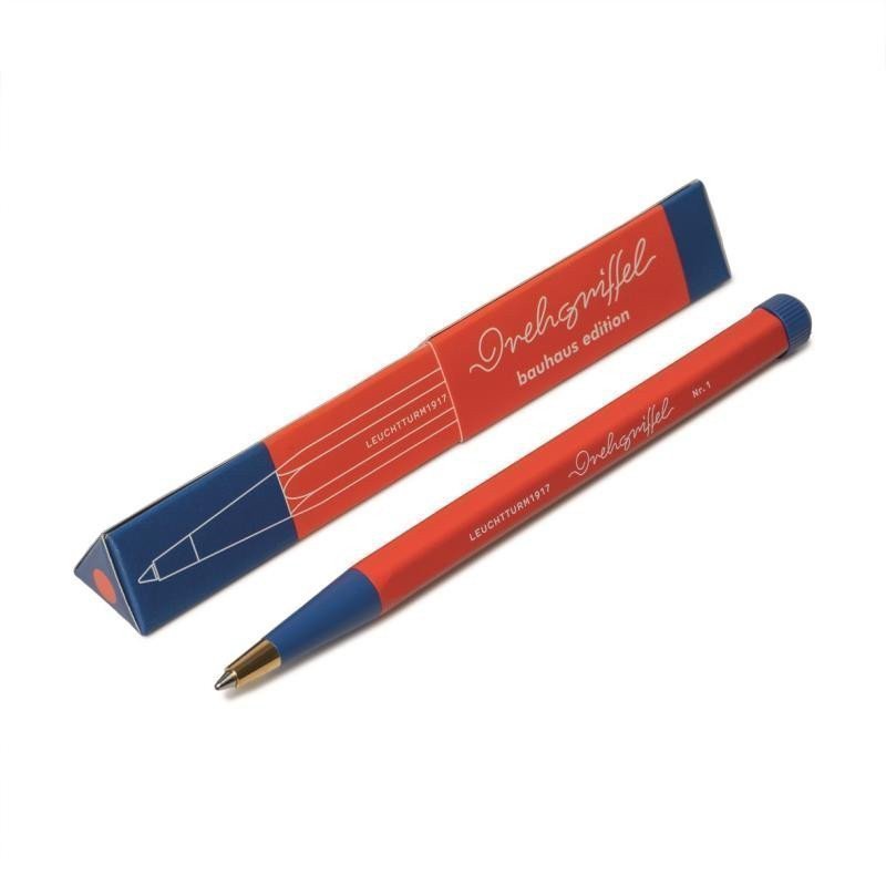 Drehgriffel Nr 1 RedRoyal Blue Bauhaus Edition Ballpoint pen Royal Blue ink
