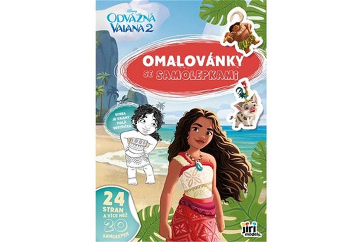 Vaiana 2 - Omalovánky A4 se samolepkami