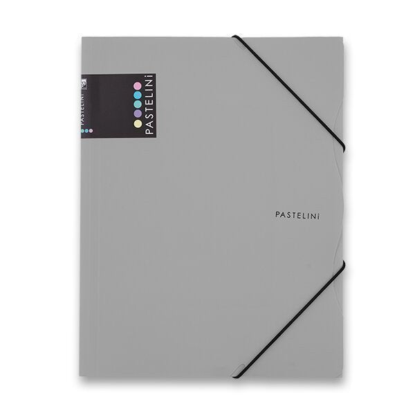 Sloha s gumou A4 PP PASTELINI šedá