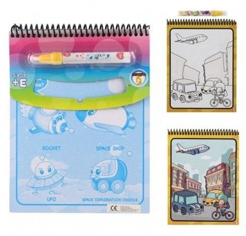 Kouzelné malování vodou Dopravablok s tužkou