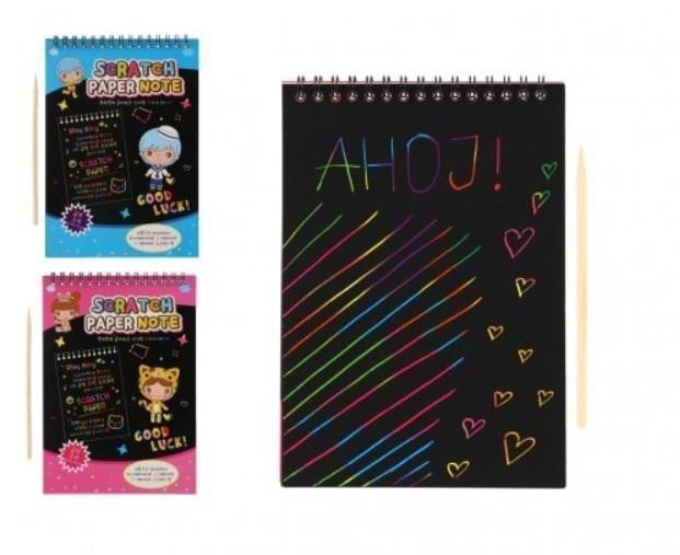 Vyškrabovací notes barevný10 listů