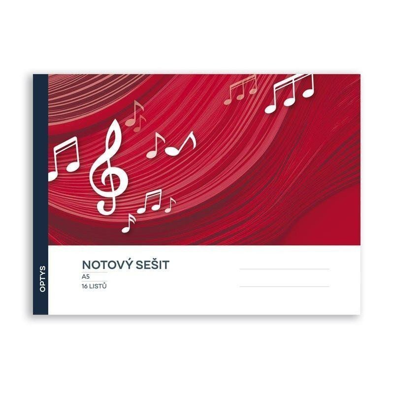 Školní sešit notový 16 listů