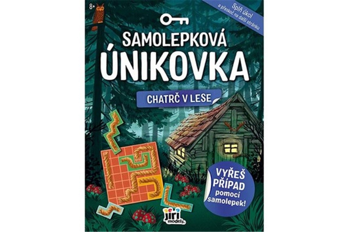 Samolepková únikovka Chatrč v lese