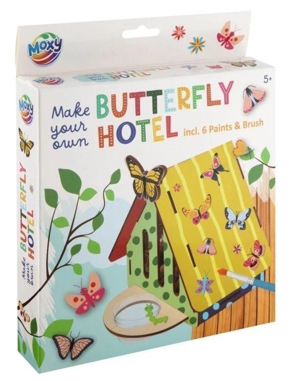 Motýlí hotel  6 akrylových barev  štětec