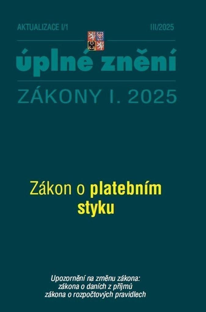 Aktualizace I1 2025 Zákon o platebním styku